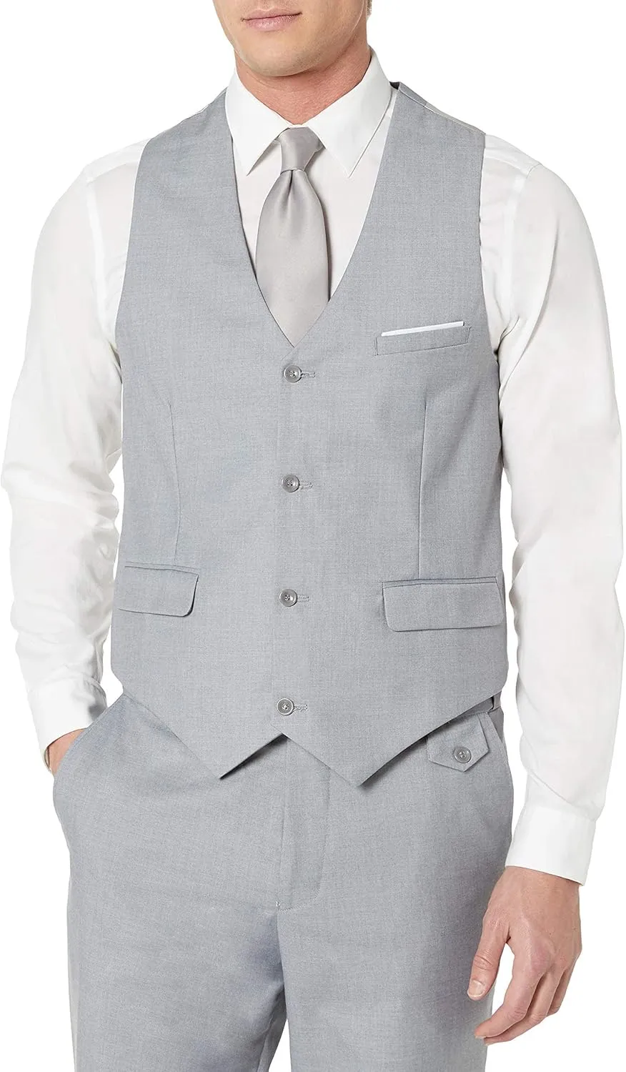 WEEN CHARM Men's 3-Piece Slim Fit Suit Set-2-Button Blazer,Vest & Pants-Formal Wedding,Prom,Party & Business Tuxedo