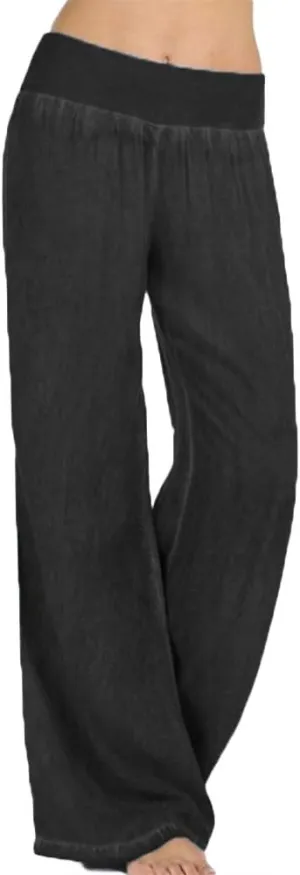 Wide Leg Trousers for Women Plus Size High Waist Straight Leg Jeans Casual Straight Leg Trousers