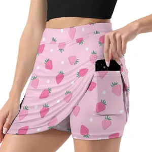 Women's Active Skort Tennis Golf Skirt with Pockets for Sports Running Training