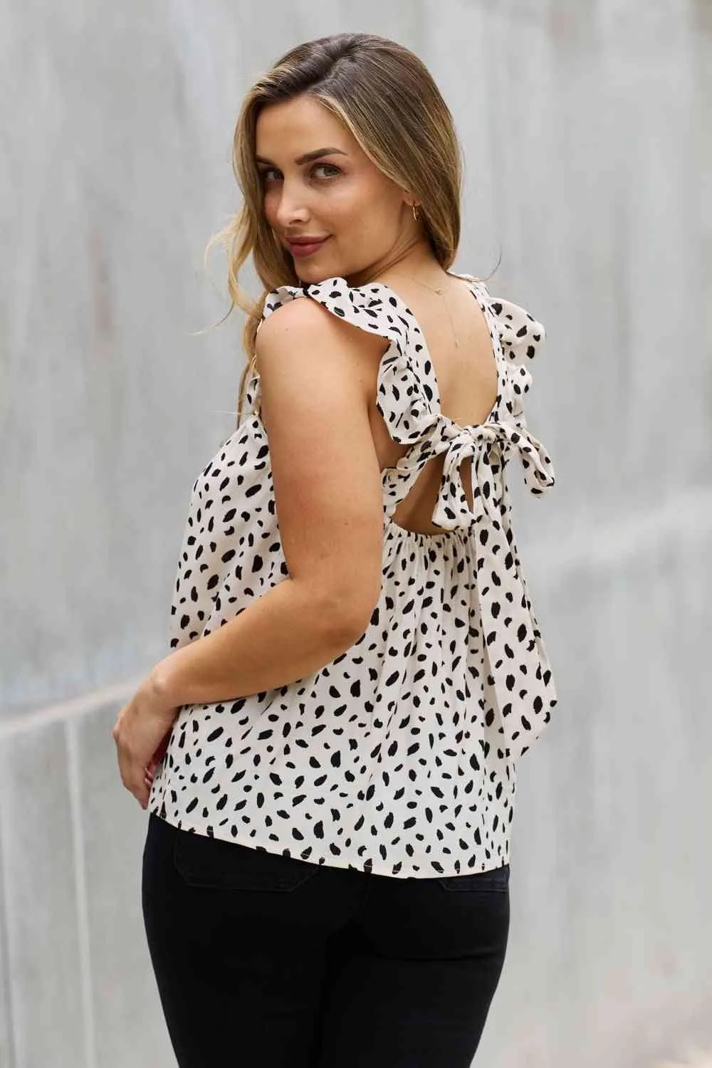 Women's Be Stage Full Size Woven Top in Cream