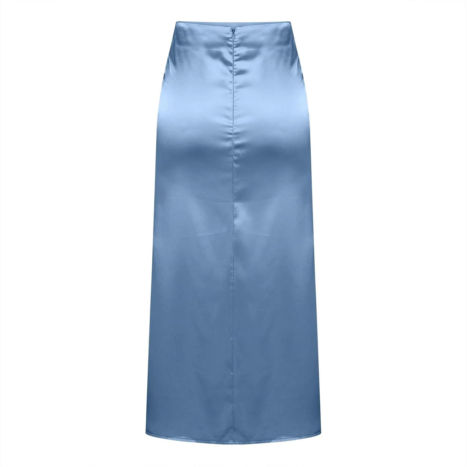 Womens Satin Skirts Casual Silk Midi Skirt High Waisted Long Skirts Elegant Work Skirts Evening Cocktail Party Skirt