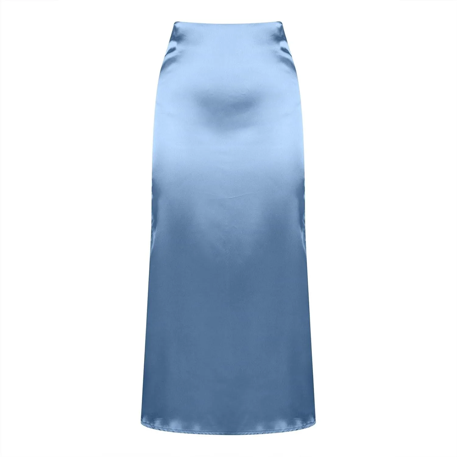 Womens Satin Skirts Casual Silk Midi Skirt High Waisted Long Skirts Elegant Work Skirts Evening Cocktail Party Skirt