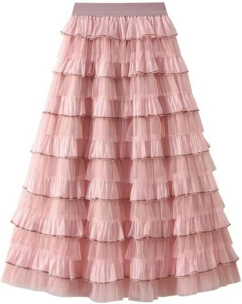 Women's Summer Elastic Waist High Waist Beach Outfits A-Line Tiered Maxi Skirt Bohemian Print Casual Long Skirt