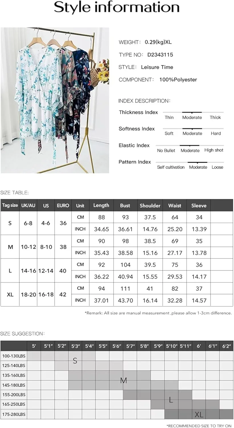 Womens Trendy Summer Dresses Cute Floral Dresses Short Sleeve Mini Dress Ruffle Vacation Dresses Cocktail Party Dress