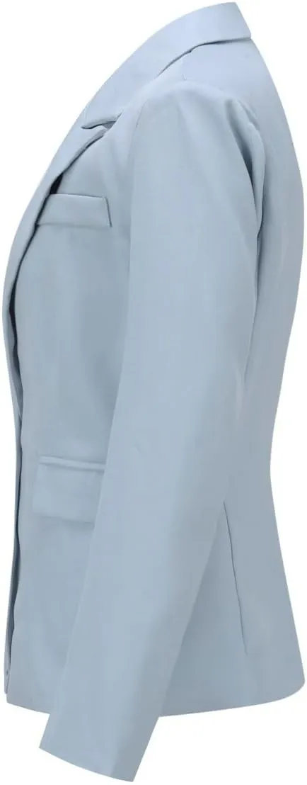 YYNUDA Women's 1 Button 2 Piece Lady Suit Set Office Work Solid Blazer Jacket and Pants